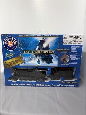 Vtg - LIONEL Polar Express Battery Power G-Gauge Train Set 7-11176 2009  Lights